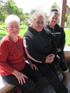 Moea and her niece Maudie, Ngaati Te Ata friends